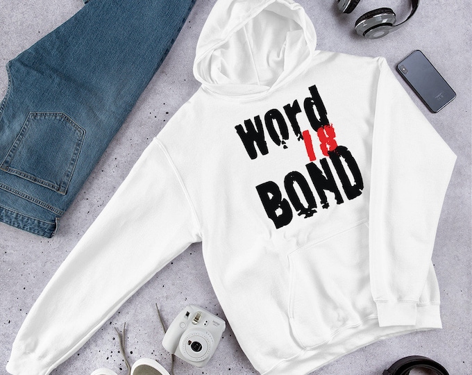 STATEMENT Clothing "Word is Bond" Funny Statement Hoodie DC Sayings DMV Sayings Hooded Sweatshirt for Men or Women Unisex Clothing Designer