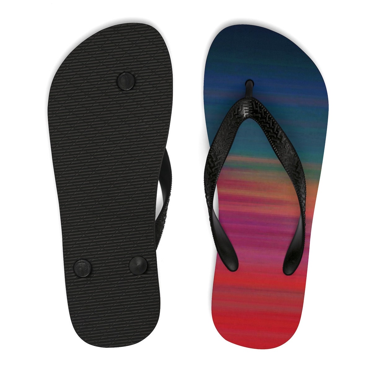 RAINBOW FLIP FLOPS Womens or Mens Unisex Flip-Flops Summer Fashion