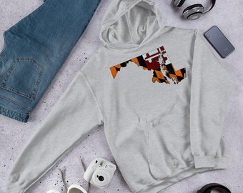 Maryland Flag Hoodie: Unisex State Pride Sweatshirt
