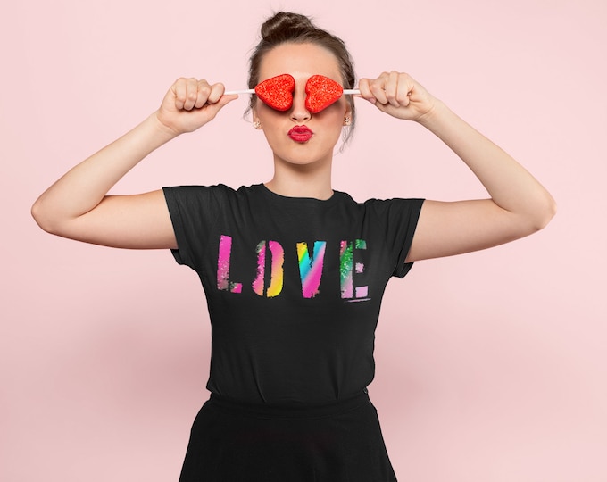 Valentine's Day T-Shirt LOVE Statement T-Shirt Statement Clothing Top T-Shirt Women's LGBTQ STATEMENT T-Shirt Top Clothing Designer Clothing