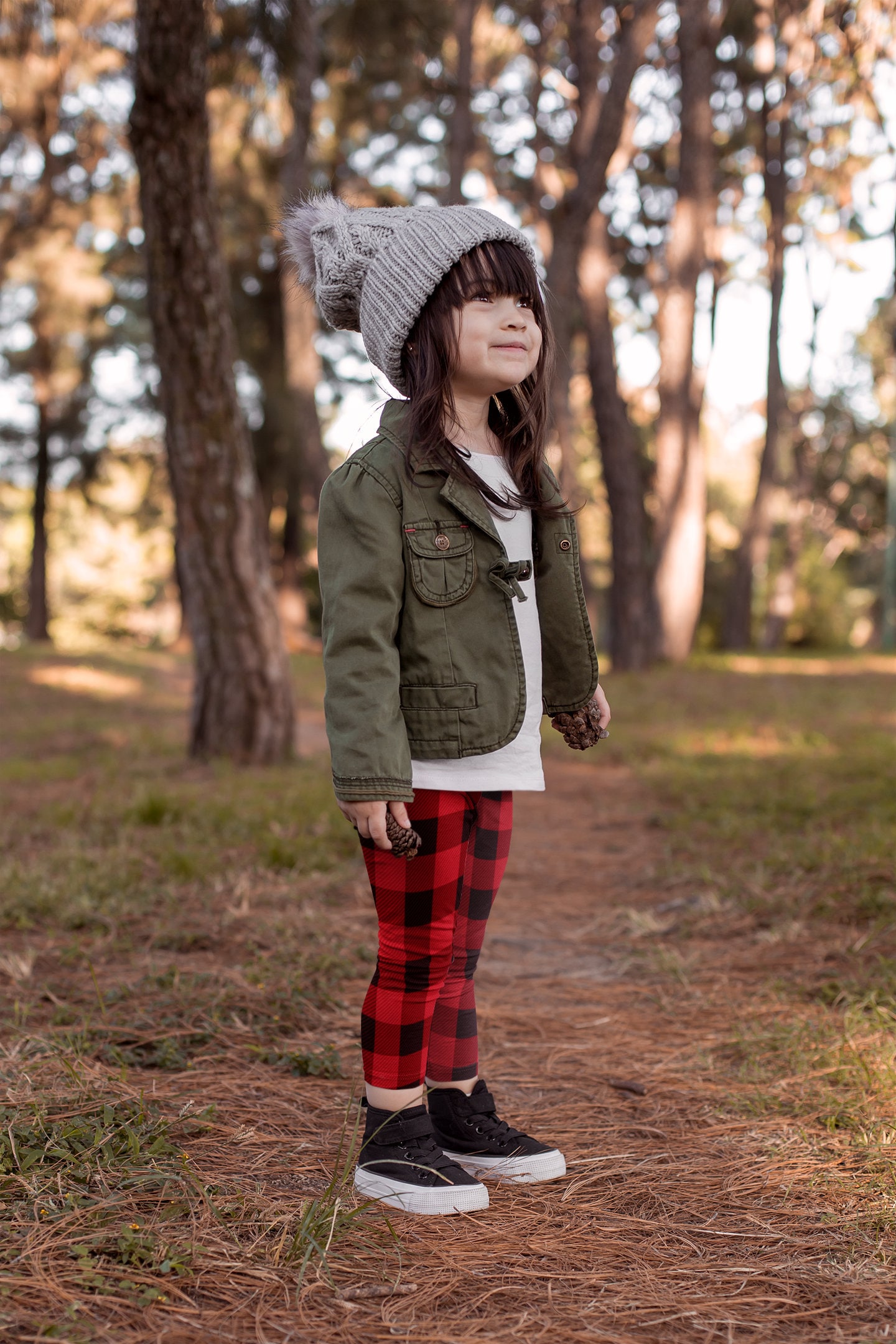 Red and Black BUFFALO PLAID LEGGINGS Kids Leggings Girls Plaid