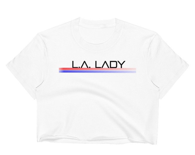 L.A. LADY TOP Cropped Tee Women's Crop Top Womens Cropped Tee Shirt Crop Top T-Shirt Belly Shirt Work Out Clothing Streetwear Urban Sexy Top