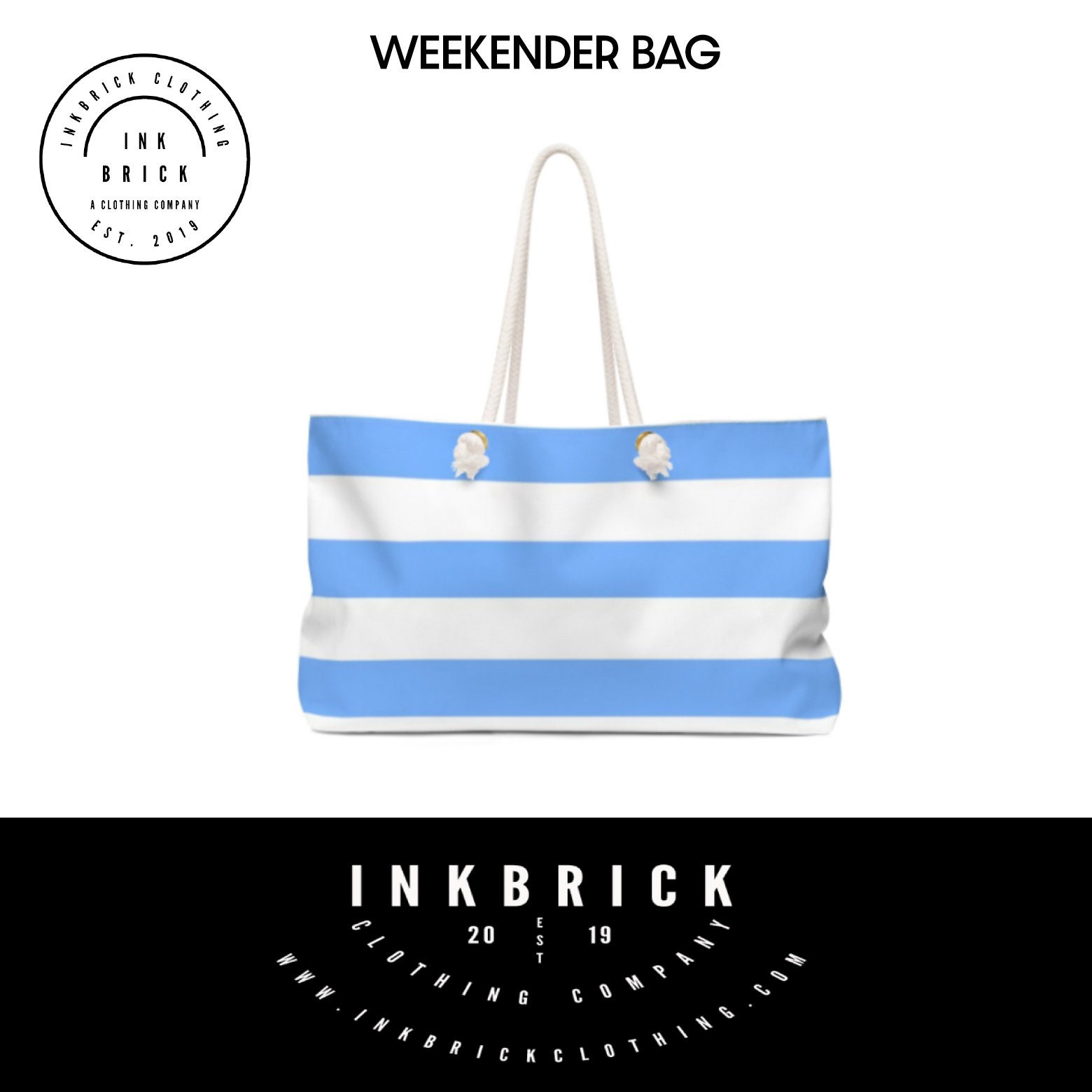 white company beach bag