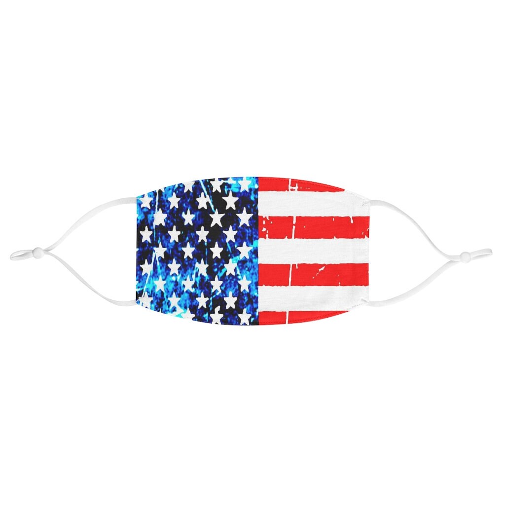AMERICAN FLAG Mask USA Fabric Face Mask for Adults 2 layers