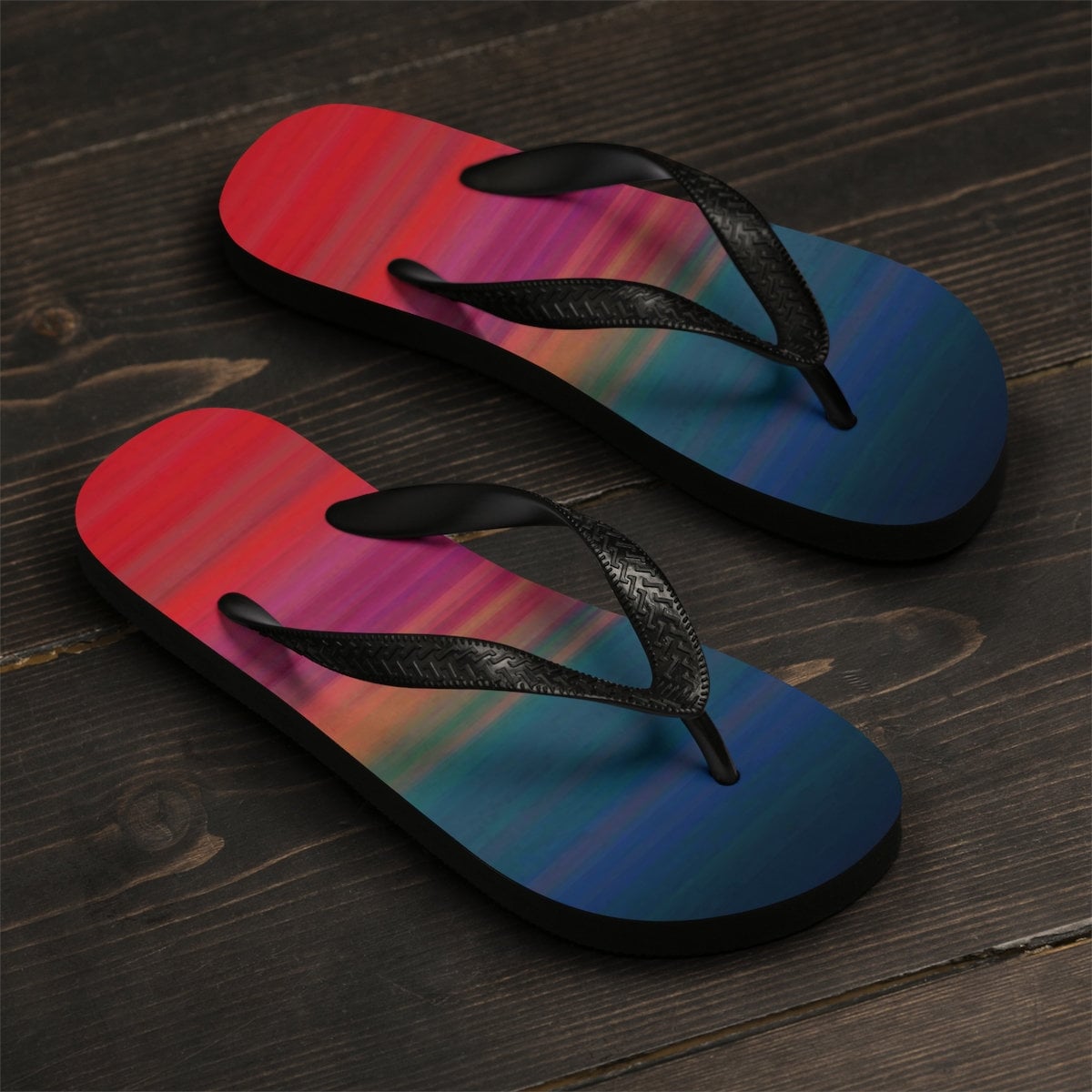 RAINBOW FLIP FLOPS Womens or Mens Unisex Flip-Flops Summer Fashion Clothing  Designer Accessories for the Beach Gift for Her Thong Sandals