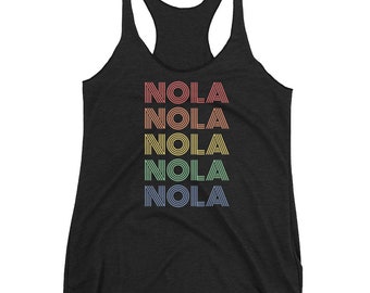 NOLA Pride Racerback Tank Top: New Orleans Graphic Tee