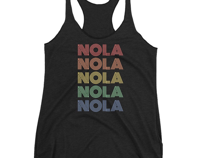 NOLA Pride Tank Top New Orleans Graphic Top Women's Racerback Tank Top STATEMENT CLOTHING Womens Work out Tank Top Gift for Her Yoga Top