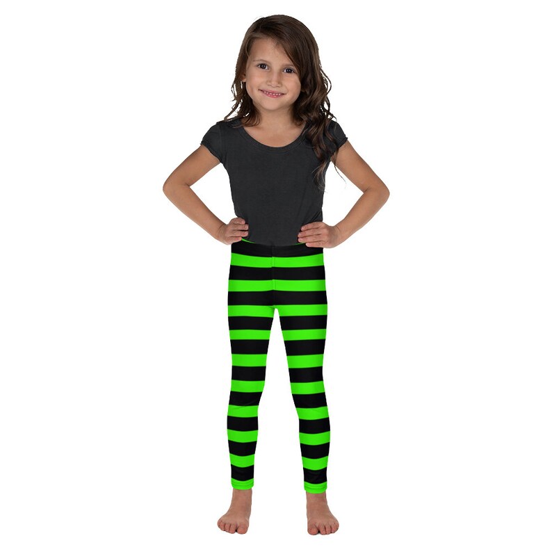 GIRLS WITCH LEGGINGS Halloween Leggings Striped Leggings for Etsy
