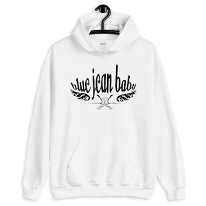 Statement HOODIE Unisex Hooded Sweatshirt for Men or Women Blue Jean Baby Elton John Inspired Hooded SWEATSHIRT Womens Graphic Hoodie Mens