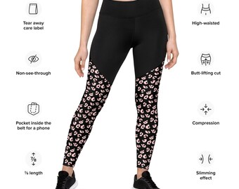 Cheetah Print Compression Leggings: High-Waisted Workout Yoga Pants