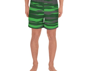 Men's Camo Athletic Shorts: Long Workout Swim Shorts
