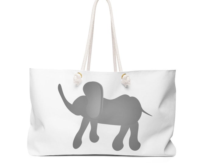 ELEPHANT TOTE BAG Weekender Bag Travel Tote Elephant Bag Beach Bag Travel Tote Bag Purse Hipster Tote Gift for Mom Gift for Her Bestie Gift