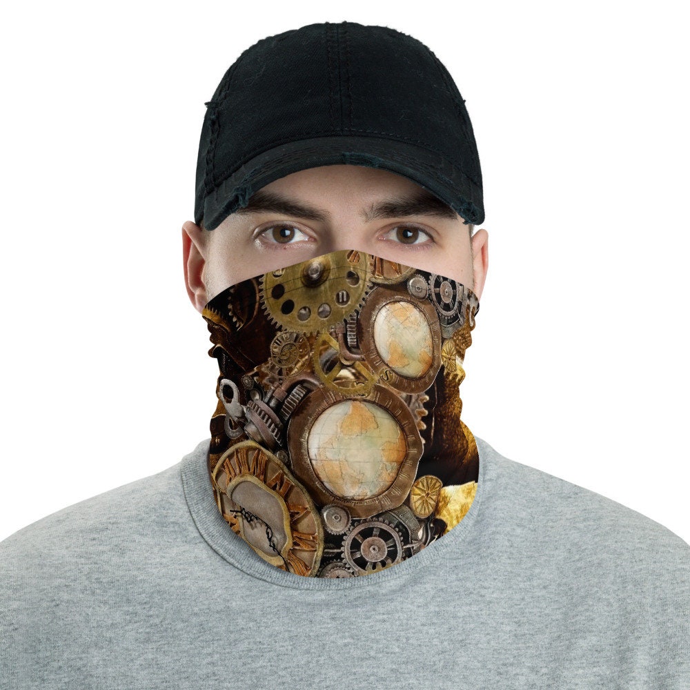 STEAMPUNK FACE SCARF Steam Punk Mask For Men or Women Unisex Face Mask ...