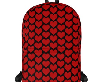 BACKPACK HEART Book BAG Red Hearts Backpack Kids Back To School Fashion Accessories for Girls Heart Backpack Mini Backpack Bag for School