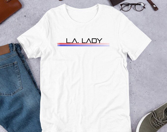 T-Shirt L.A. Lady T-SHIRT Unisex Short-Sleeve T-Shirt Elton John Music Fan Statement Clothing Womens T-Shirt or Mens T-Shirt Unisex Clothing