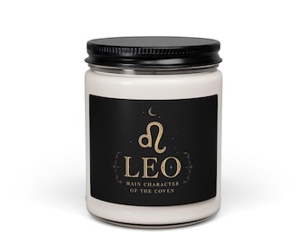 Scented soy candle LEO ZODIAC CANDLE Leo Gift for Leo Astrology Candle for Leo Birthday Gift for Leo Home Decor