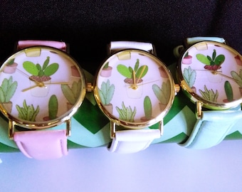 Cactus Watch, Wrist Watch, Accessories, Jewelry, Cacti, Cactuses