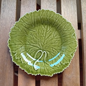Leaf ceramic plate, Bordallo Pinheiro, Made in Portugal, Ceramics, Pottery, Collectable, Cabbage