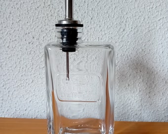 Frasco de azeite, Dispensador, Vidro transparente e pesado, Fabricado na Itália, Louça, Talheres
