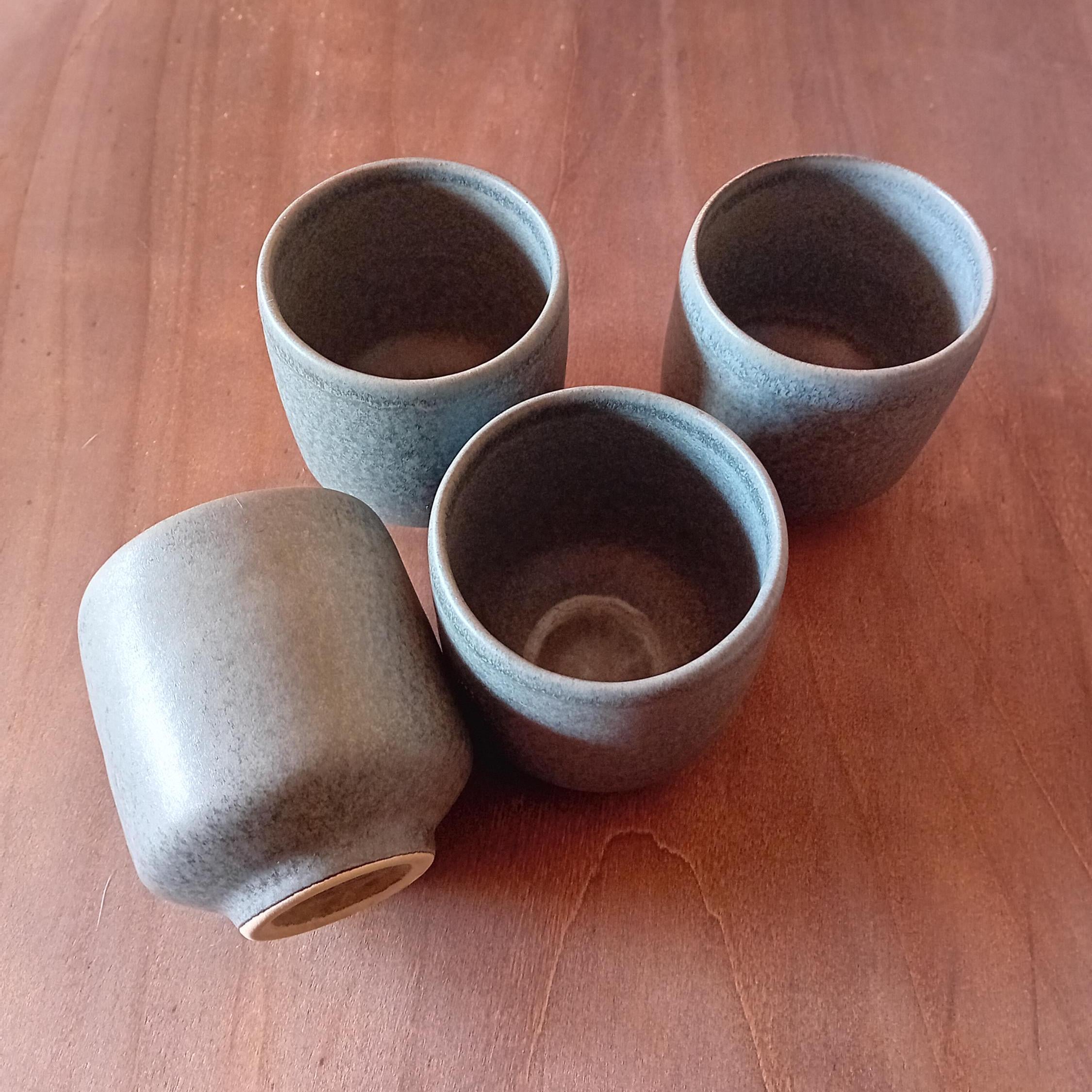 Grey ceramic cup, West Elm, Mug, Reactive glaze, Stoneware, Handmade, Ceramics, Pottery, Portugal