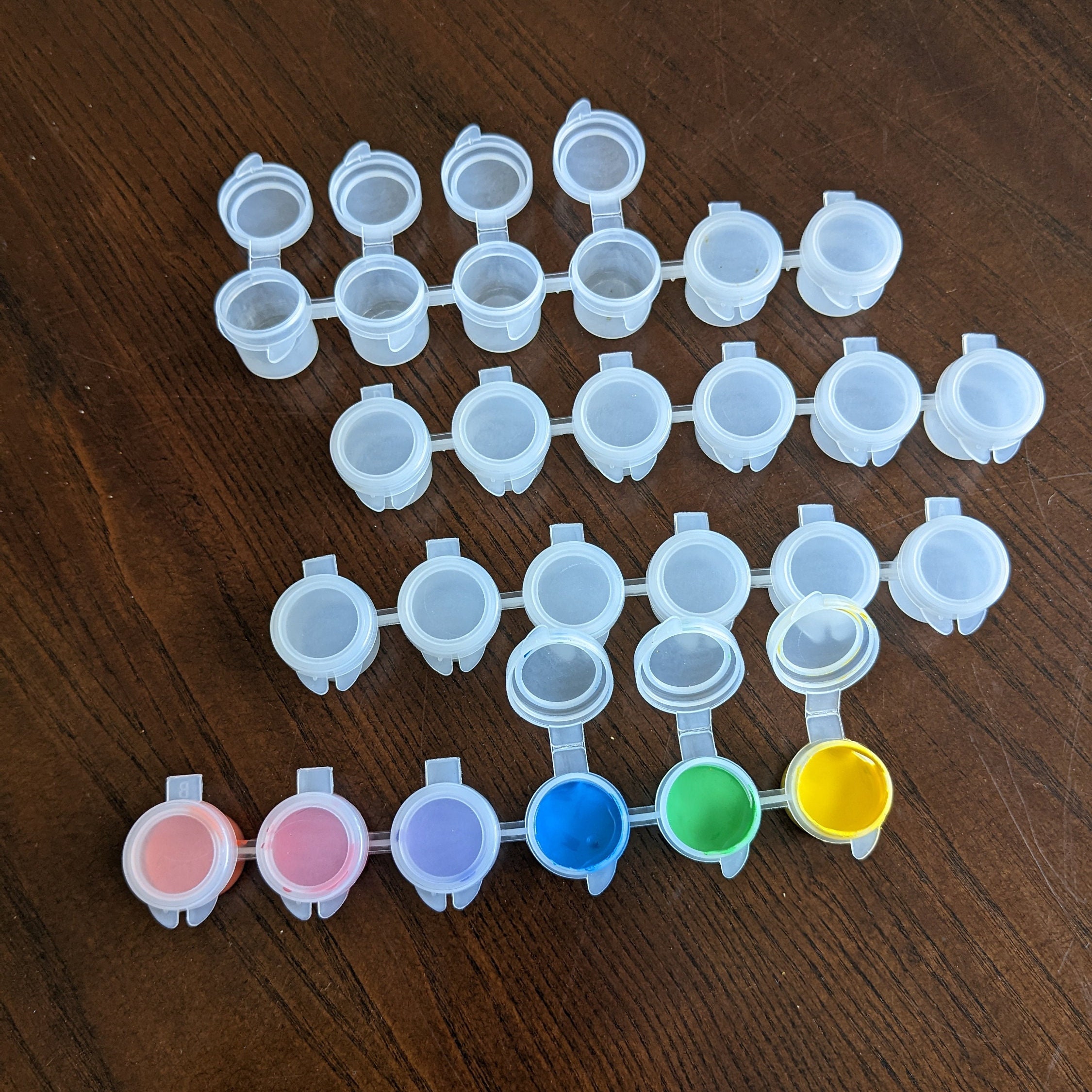 Mini Paint Pots for Mandalas or Bead Storage with Snap Shut Lids