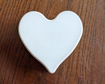 Blank Heart Hand-Cast Stone for Painting Single 3" x 3" Dot Art Personalized Gift Christmas Holiday Love Kid Activity