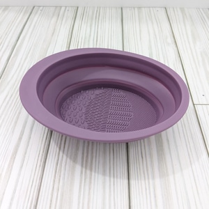 Portable Paint and Makeup Brush Cleaning Cup Compact Water Silicone Rinse Paint Purple Pink Grey