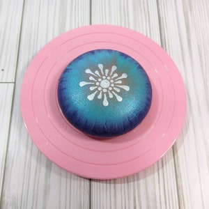 5" Lazy Susan Blue Purple Pink Turnable for Painting Mandala Stones Art Pottery Rock Painting Tumbler Display