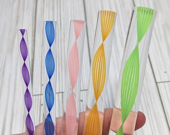 Set of 5 Large Dotting Tools Flat End Assorted Dot Sizes Boho Decor Art Nail Art Original Spiral Ribbon