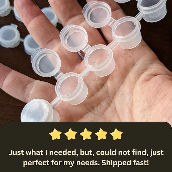 Mini Paint Pots for Mandalas or Bead Storage With Snap Shut Lids 30 Count,  Perfect for Leftover Paint Storage 