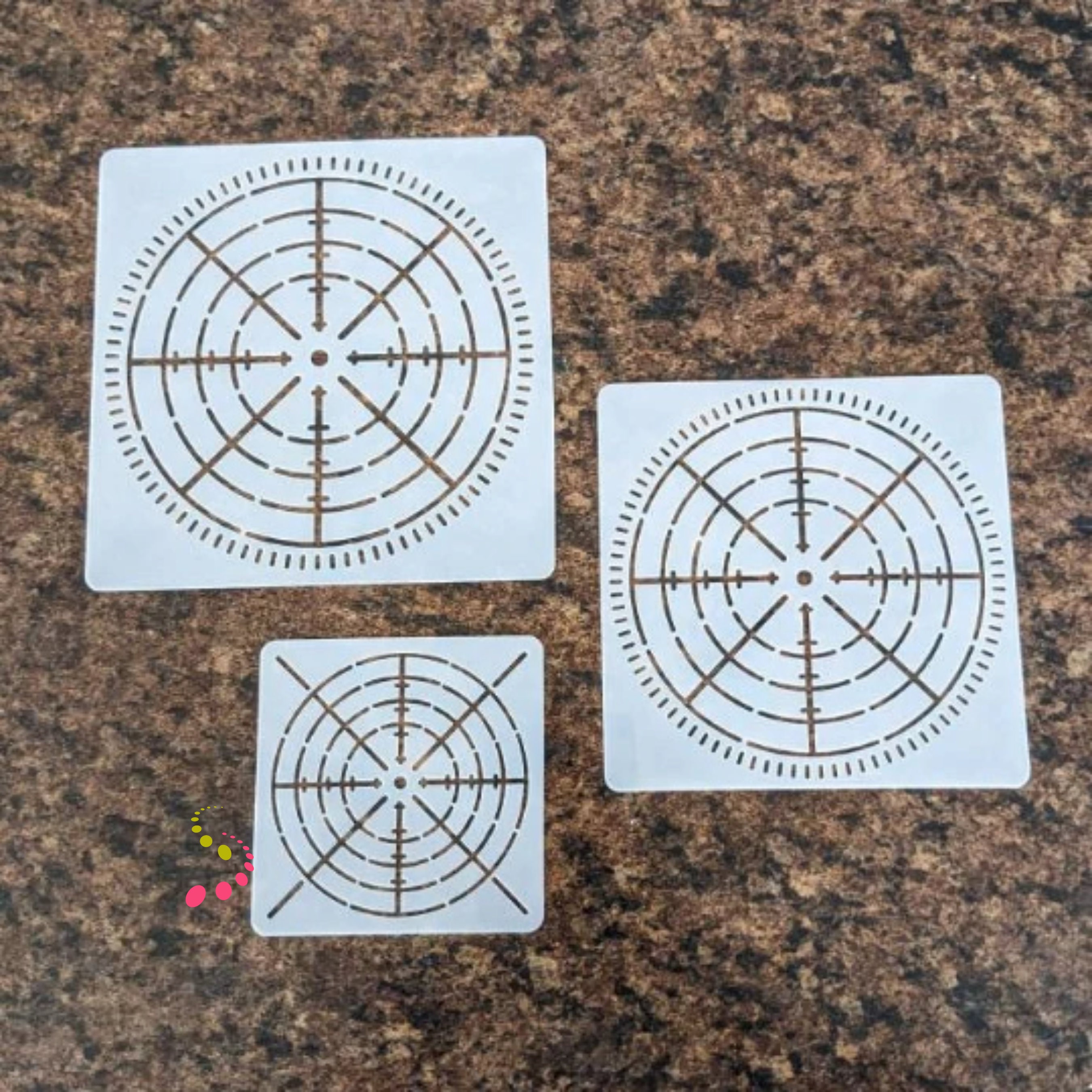 Set of 3 Mandala Stencils 8 Section Round Guideline Circle Reusable  Template Large 6 Medium 5 Small 3.5