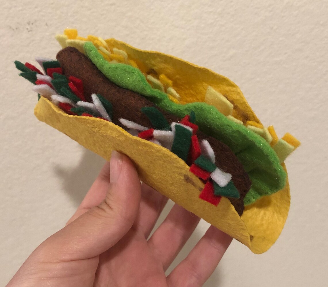 Felt Food Toy Taco Set Food set Play felt food Play food Play Etsy