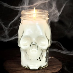 Skull Candle Spooky Halloween Decor Fall Candles Fall Decor Spooky Candles Skull Decor Fun Halloween Candles