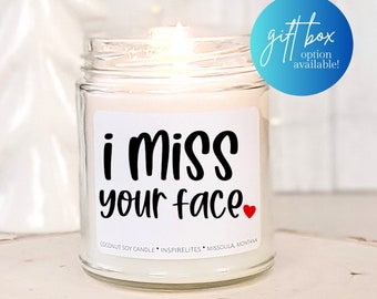 I Miss Your Face Long Distance Friendship Gift, Miss You Gift For Best Friends, Condolences Gift I Miss You Candle Gift