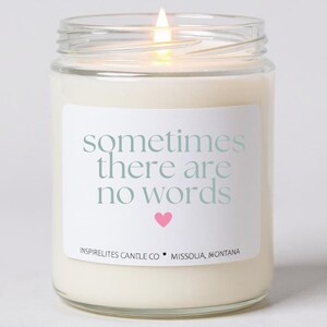 Sometimes There Are No Words Empathy Candle, Thinking of You Gifts, Get Well Soon, Sending You Hugs Gift Box, Sympathy Sorry for Your Loss
