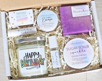 Happy Birthday Spa Gift for Her, Gift For Birthday Best Friend, Self Care Gift Box, Thinking of You, Spa Gift Box, Candle Soap Gift