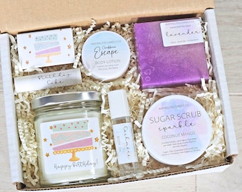 Happy Birthday Spa Gift for Her, Gift For Birthday Best Friend, Self Care Gift Box, Thinking of You, Spa Gift Box, Candle Soap Gift