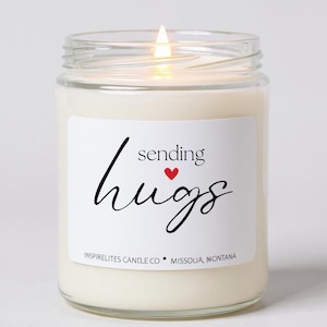 Sending Hugs Candle Gift Box, Thinking of You Gifts, Get Well Soon Gift , Hug In A Jar, No Words Just Hugs Sympathy Sorry for Your Loss