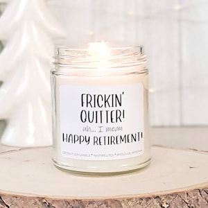 Happy Retirement Gifts for Coworker Gift For Boss Retirement Party Gifts Congratulations on Retirement, Funny Candle Gifts