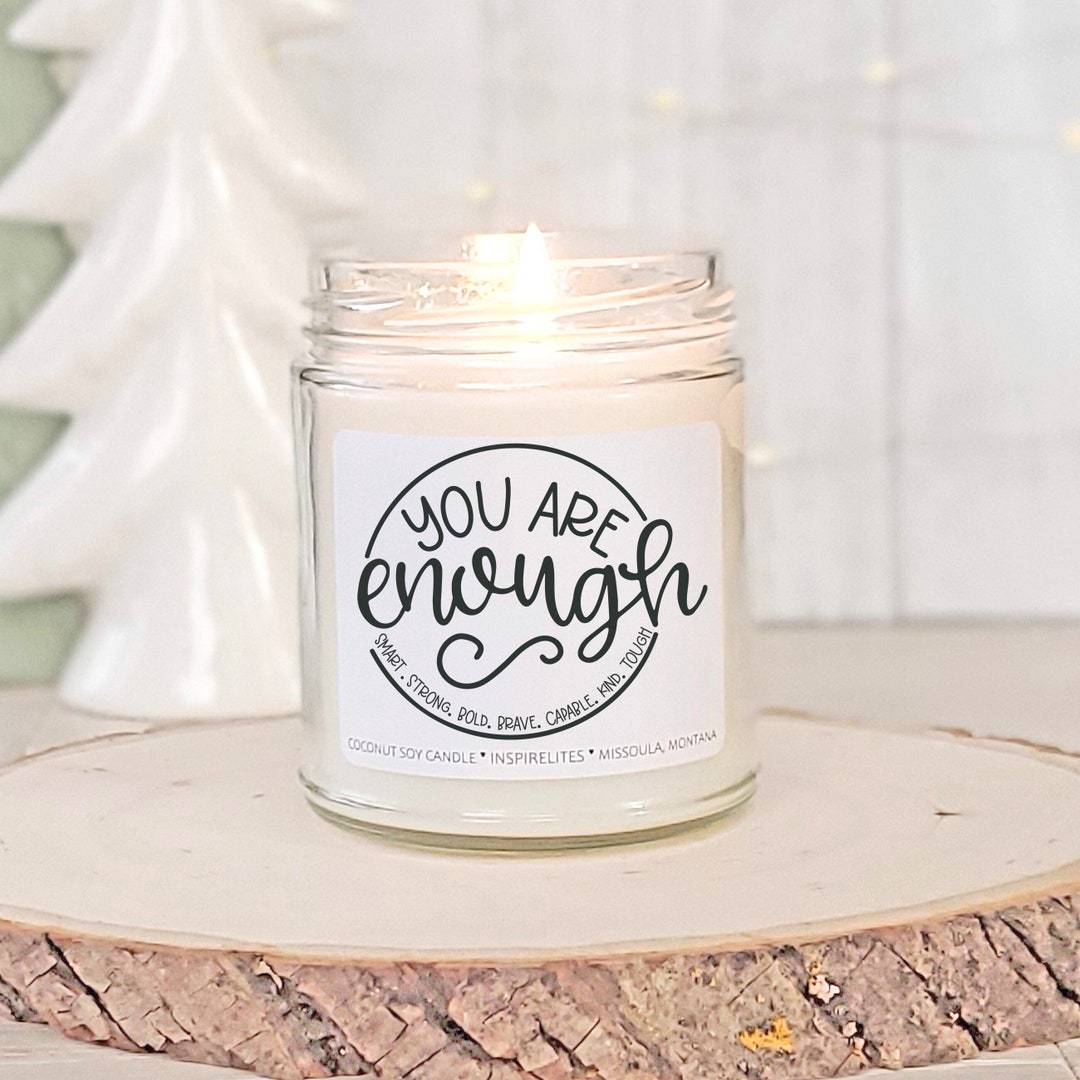 Positive Affirmation Candle You Are Enough Encouragement Gift for Her