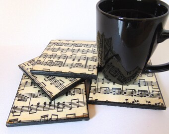 Music Lovers Ceramic Coaster Set