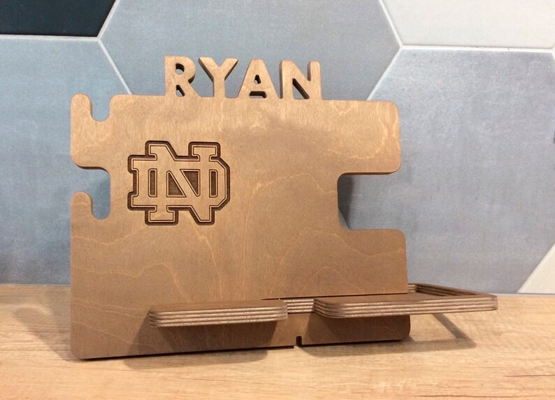 Notre Dame personalized gift. Graduation gift. Wooden docking Etsy