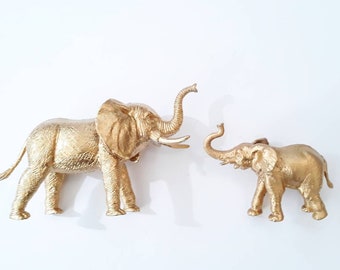 Gold Safari Baby Shower, Elephant Cake Topper, Elephant Decor