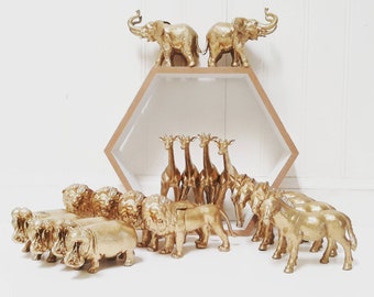 Bright Gold Safari Animals, Baby Shower Decor