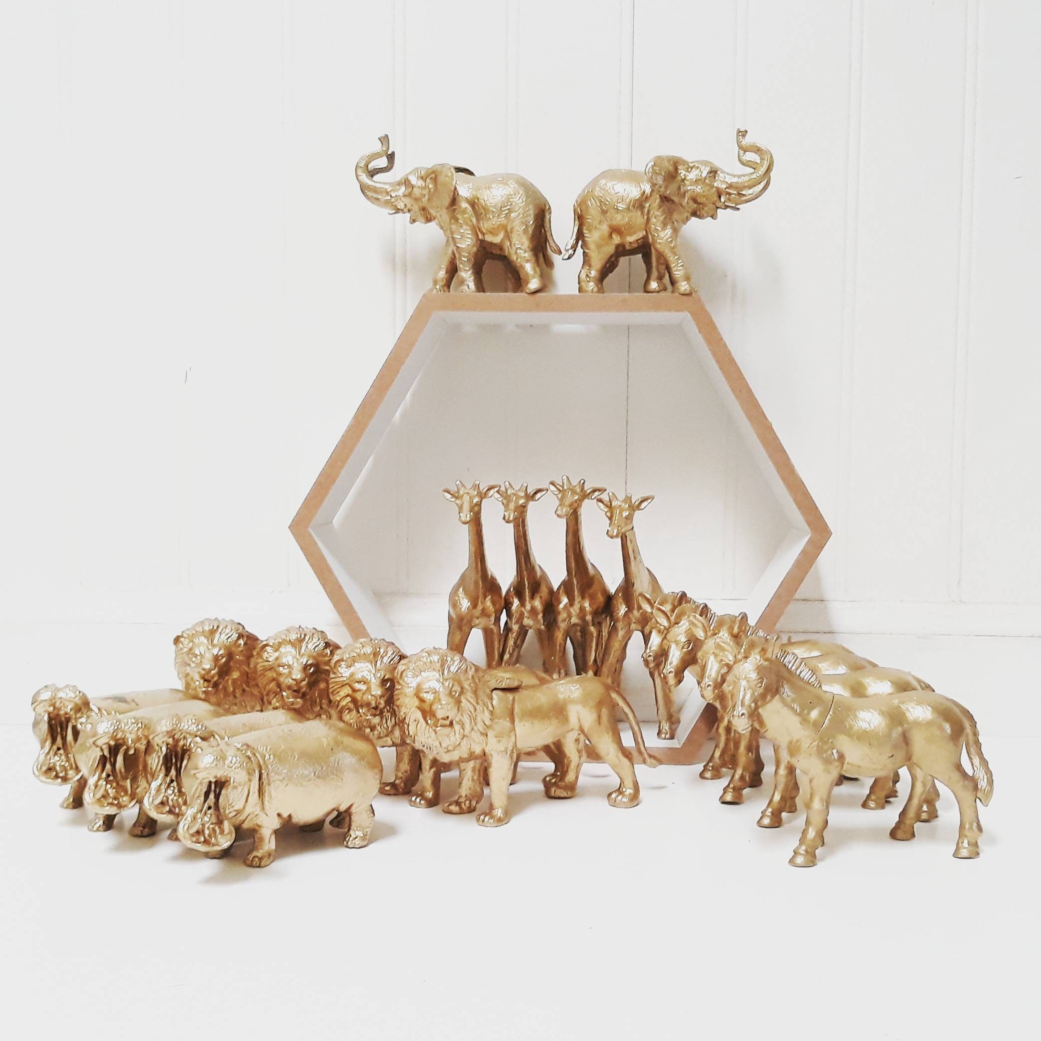 Gold Animal Figurine - Etsy Gold Animal Figurine - Etsy