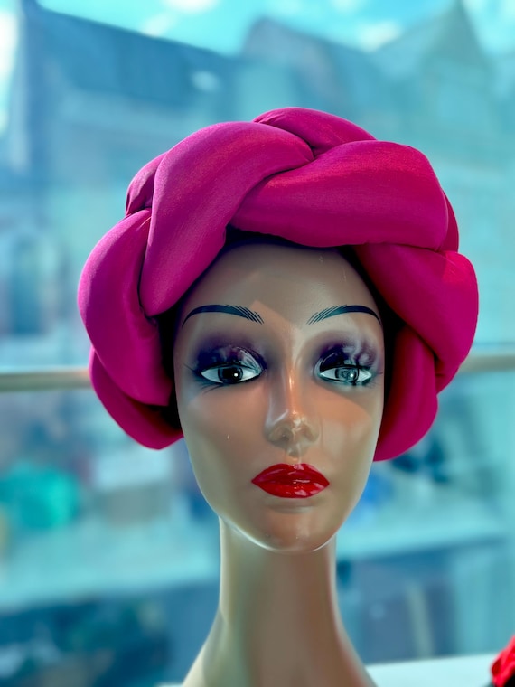 Pink Satin Braided Headband Turban - Etsy display picture 3