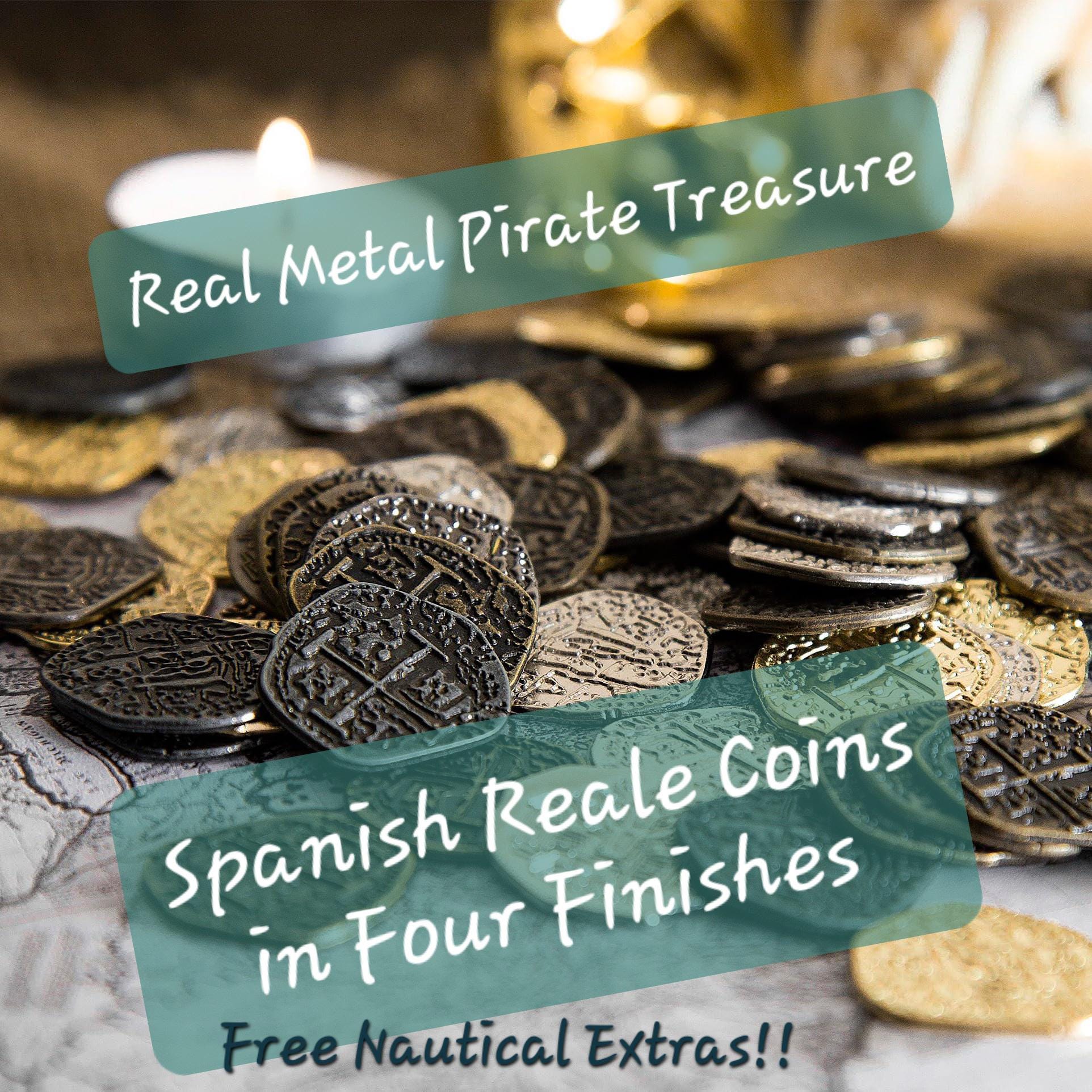 Pirate Treasure Coins! Real Metal. Four Color Finishes! Beautiful