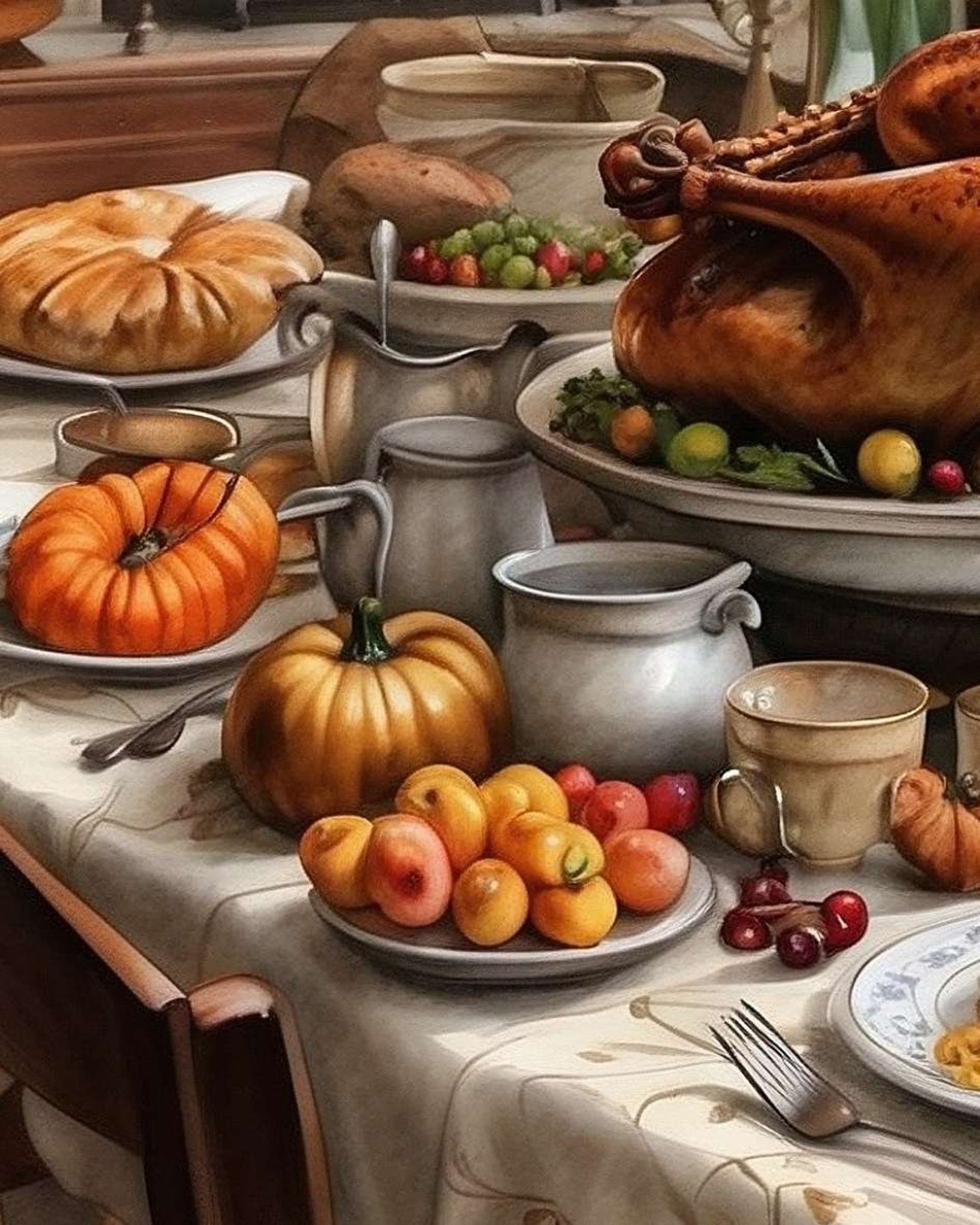 THANKSGIVING Art Printable, THANKSGIVING Poster Digital Download, Fall ...