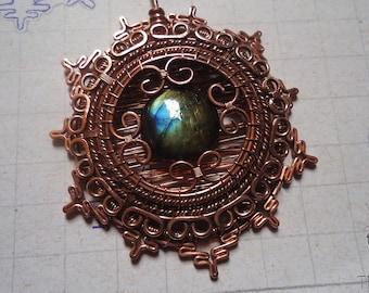 Oriental Medallion Sun Path Tutorial - Tracy Artes - Greek key - Hand made Tutorial - Wire wrapped Tutorial