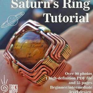 Tutorial de anillos de Saturno - Tracy Artes - Anillos - Espiral - Tutorial hecho a mano - Tutorial de alambre enrollado - Filigrana - Tinte para joyería